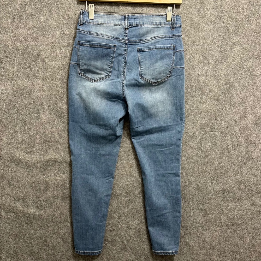 Telepatia Skinny Jeans Women 7/28 Blue‎ High Rise Stretch Denim Faded Casual - Picture 3 of 9